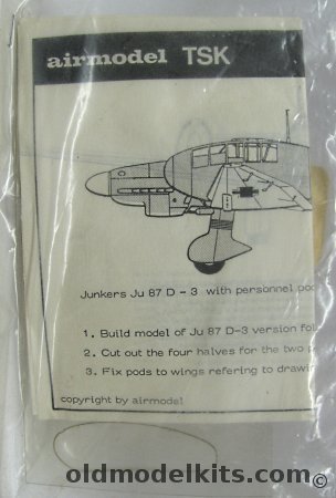 Airmodel 1/72 Junkers Ju-87D-3 with Personnel Pods Conversion Kit - Bagged, 119 plastic model kit